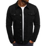 Casual Men Jacket Denim Button Shirt - Image 2