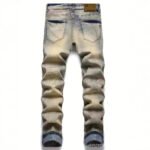 Slim-fit Stretch Ripped Embroidered Vintage Patch Jeans - Image 2