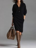 Fashion Warm Stand-up Collar V-neck - Image 3