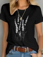 Printed Comfortable Casual T-shirt Pure Cotton - Image 9