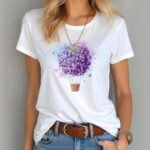 Printed Comfortable Casual T-shirt Pure Cotton - Image 4