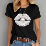 Printed Comfortable Casual T-shirt Pure Cotton
