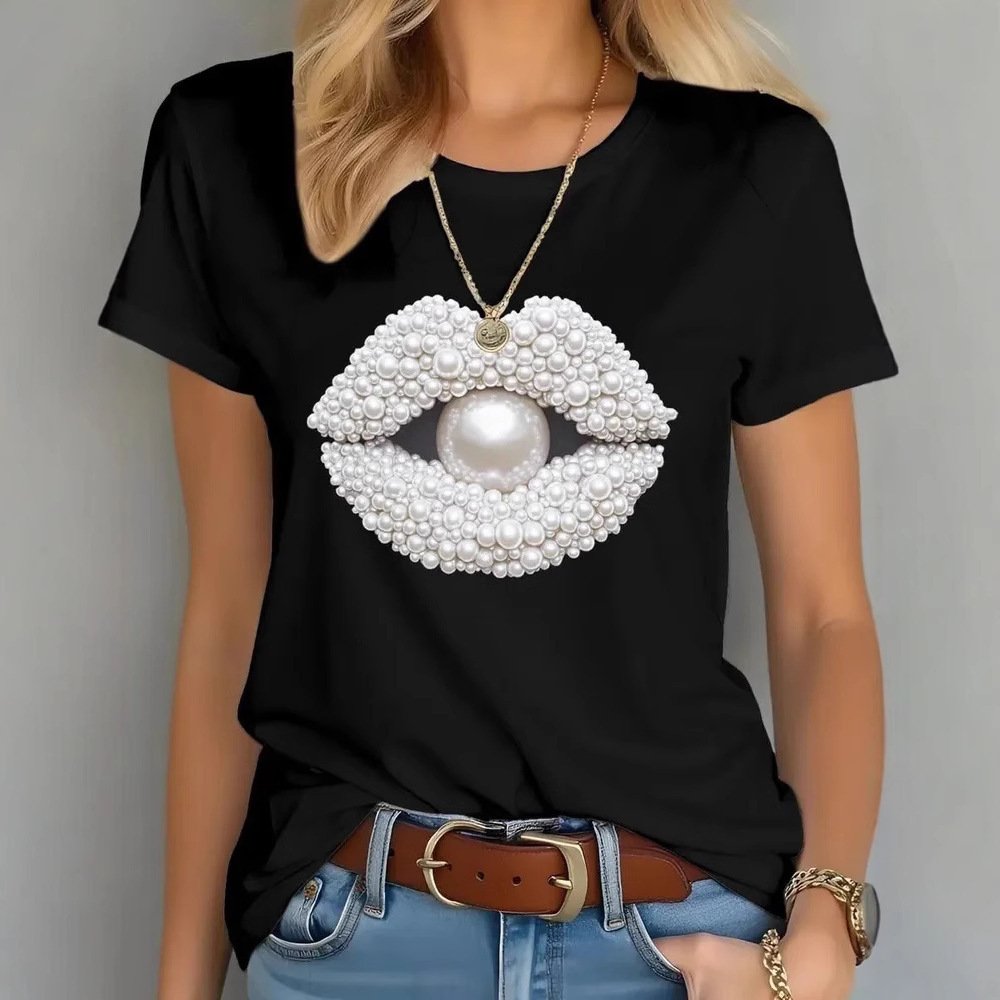 669d044d-753c-47ba-a14e-60c6a1973fec.jpg Printed Comfortable Casual T-shirt Pure Cotton - Image 1