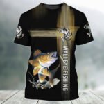 Male Creative Fishing Pattern Printed Short Sleeve - Image 3