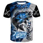 Male Creative Fishing Pattern Printed Short Sleeve - Image 7