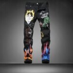 Men's Fashion And Comfort Monogrammed Black Trousers