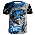 Male Creative Fishing Pattern Printed Short Sleeve - Image 6