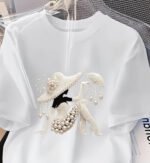 Printed T-Shirt Elegant And Understated Luxury-style - Image 2