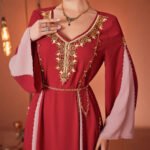 Labo Style Contrast Color ABAYA Formal Dress - Image 2