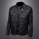Men's Spring 2026 Casual Jacket Black Slim Fit - Image 4
