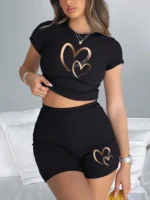 Women Slim-fit T-Shirts & Shorts - Image 2