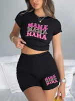 Women Slim-fit T-Shirts & Shorts - Image 6