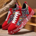 men's heart and music graphic design shoes