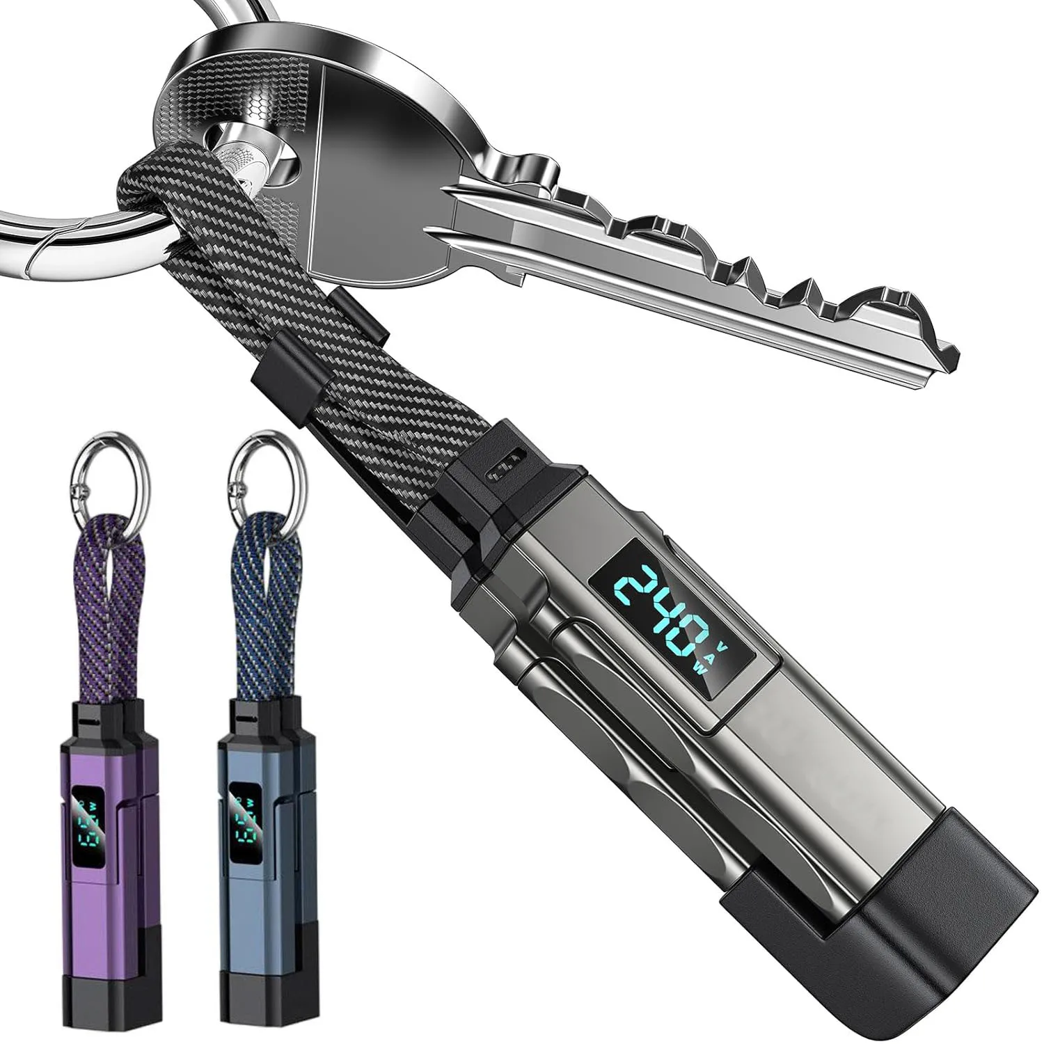 Seb4b930a26664388a929587c5083af6bI.webp 4 in 1 65W Keychain Charging Cable - Image 1