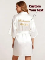 Custom Name Satin Robe