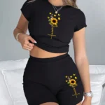 Women Slim-fit T-Shirts & Shorts