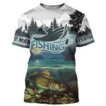 Male Creative Fishing Pattern Printed Short Sleeve - Image 8