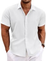 Men's Shirt Short Sleeve Casual Buckle - Image 9
