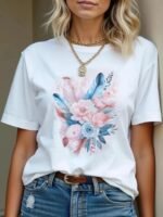Printed Comfortable Casual T-shirt Pure Cotton - Image 10