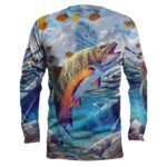 Men's Round Neck Pullover Fish Printed Long-sleeved Top - Image 5