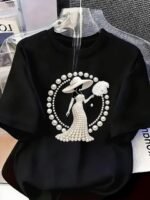 Printed T-Shirt Elegant And Understated Luxury-style - Image 4