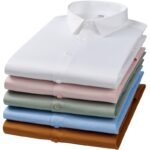 Seamless Elastic Vertical Men's Shirt Long Sleeve Solid Color Men's Shirt - Image 7