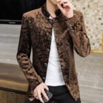 Stand Collar Korean Silk Cotton Suit Men's Jacket - Image 4