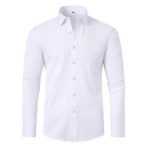 Full Elastic Force Non-ironing Men's Long-sleeved Shirt - Image 7
