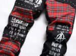 Stitching Patchwork Micro-elastic Rivet Hip Hop Pencil Pants Denim Trousers - Image 8