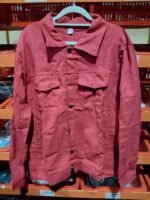 Casual Men Jacket Denim Button Shirt - Image 4