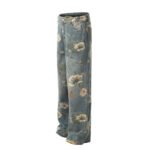 Printed Niche Loose Wide Leg Denim Trousers - Image 8