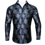 Floral Silk Shirts Men Autumn Long Sleeve - Image 8