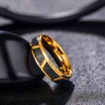 Men's Fashion Black Tungsten Gold Ring - Image 6