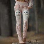 Womens Colorful Floral Faux Denim Pants - Image 3