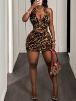 Spicy Girl Waist-baring American-style Two-piece Skirt Set - Image 5