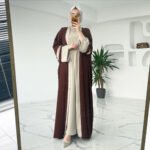 Women's Muslim Long Dress Abaya Two-piece Suit - Image 7