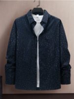 Polka Dot Bronzing Printed Casual Long Sleeve Shirt - Image 5