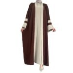 Women's Muslim Long Dress Abaya Two-piece Suit - Image 10