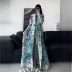 Womens Fashion Dubai Traditional Muslim Abaya Elegant Pleated Skirt