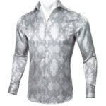 Floral Silk Shirts Men Autumn Long Sleeve - Image 9