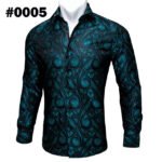 Floral Silk Shirts Men Autumn Long Sleeve - Image 3