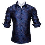 Floral Silk Shirts Men Autumn Long Sleeve - Image 7