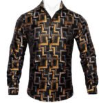Floral Silk Shirts Men Autumn Long Sleeve