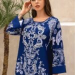 Elegant Floral Print Long Sleeve Abaya