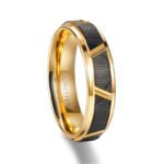 Men's Fashion Black Tungsten Gold Ring - Image 5