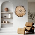 12-inch Minimalist Wood Clock With Annual Rings - Image 6