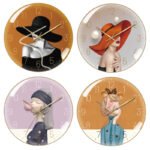 4K Curved High Transparent Glass Creative Decorative Wall Clock - Image 2