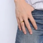 Tungsten Carbide Men's Wedding Band 6mm Gold Plated Ring - Image 5