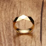 Tungsten Carbide Men's Wedding Band 6mm Gold Plated Ring - Image 3