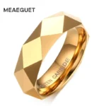 Tungsten Carbide Men's Wedding Band 6mm Gold Plated Ring